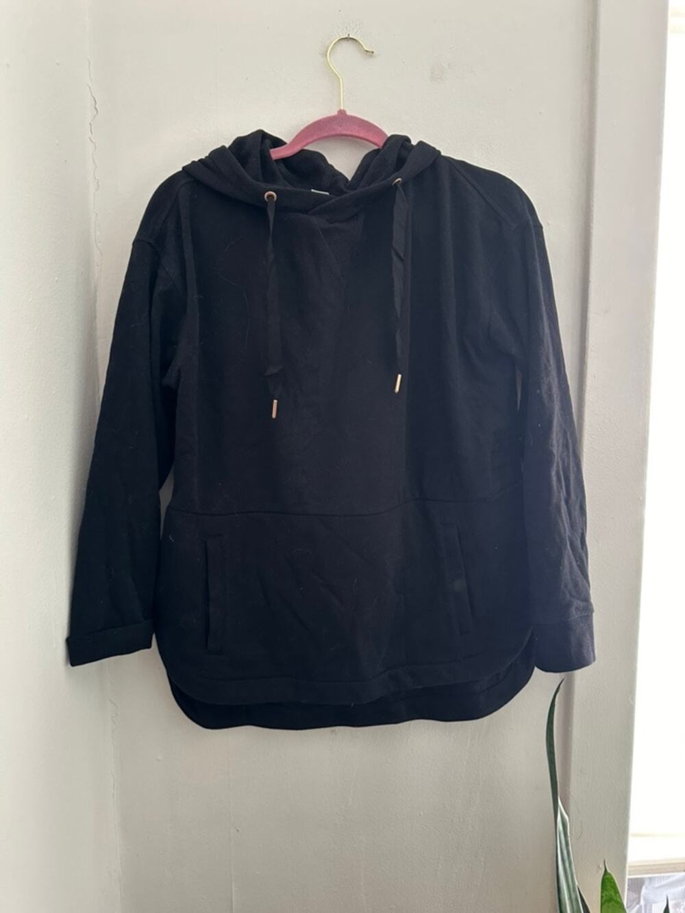 OLD NAVY Women's Soft Black Hooded Sweatshirt | Size Small